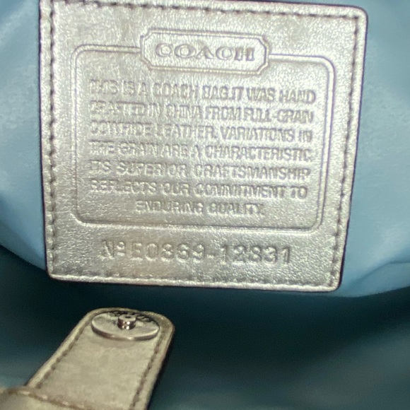 FINAL SALE‼️ Coach ergo gold Metallic leather bag - Picture 6 of 12